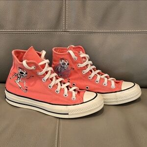 Converse Chuck 70 Hi Dia De Los Muertos Men 5 / Women 7 Pink Day Of The Dead